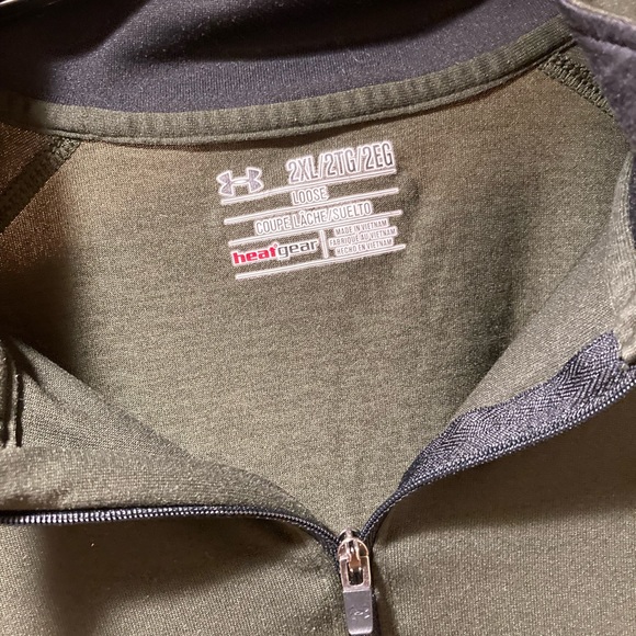 Mens Green Under Armour 1/4 Zip - Picture 4 of 5